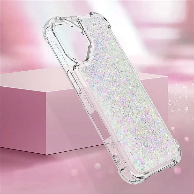 YB Quicksand Series-1 For iPhone 16 Case Glitter Liquid Anti-Drop TPU Phone Cover