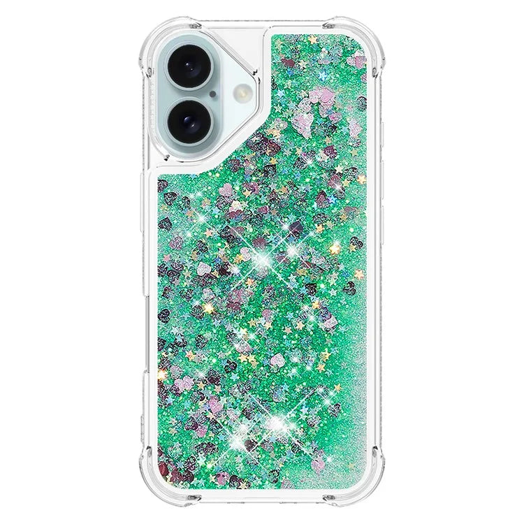 YB Quicksand Series-1 For iPhone 16 Case Glitter Liquid Anti-Drop TPU Phone Cover