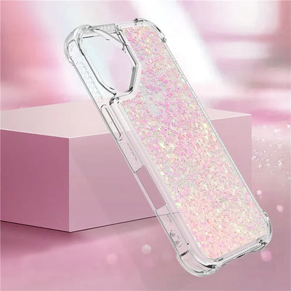 YB Quicksand Series-1 For iPhone 16 Case Glitter Liquid Anti-Drop TPU Phone Cover