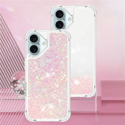 YB Quicksand Series-1 For iPhone 16 Case Glitter Liquid Anti-Drop TPU Phone Cover