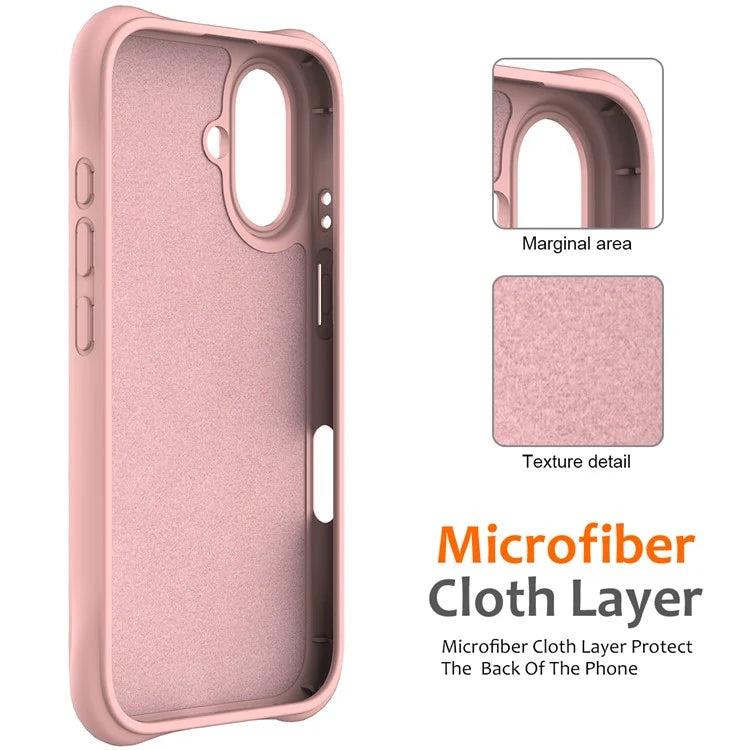 For iPhone 16 Plus Case Compatible with MagSafe Ripple Texture Liquid Silicone Protective Cover with Strap