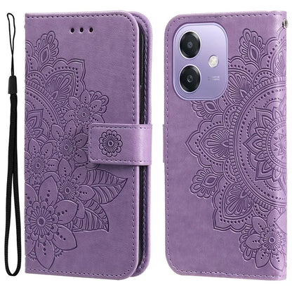 For Oppo A3x 4G / A3x 5G (India) Case PU Leather Wallet Floral Phone Cover Stand View