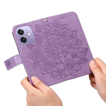 For Oppo A3x 4G / A3x 5G (India) Case PU Leather Wallet Floral Phone Cover Stand View