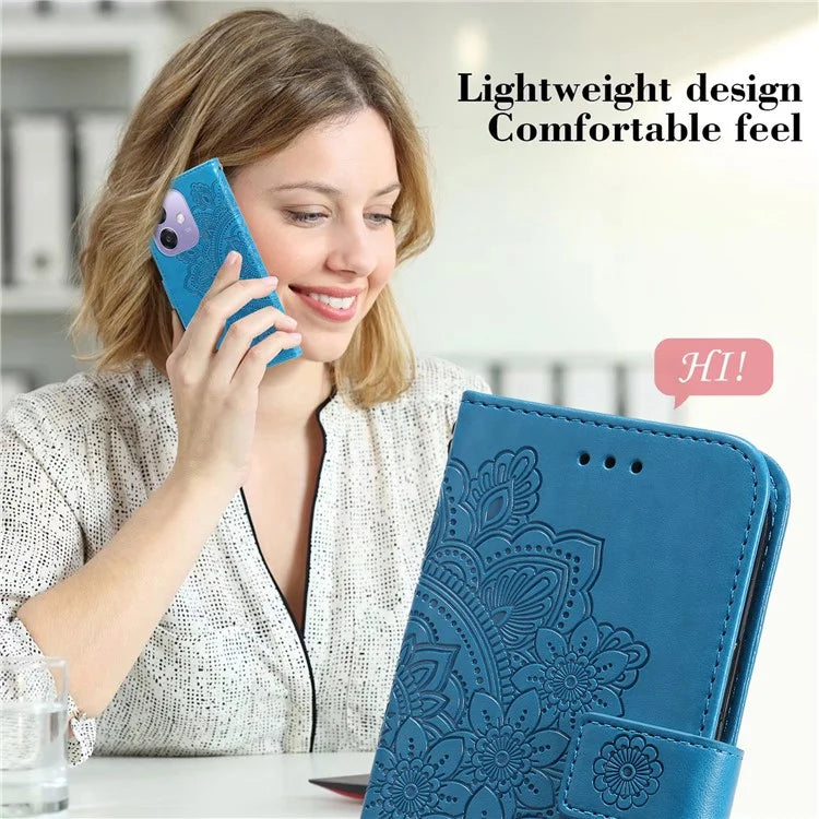 For Oppo A3x 4G / A3x 5G (India) Case PU Leather Wallet Floral Phone Cover Stand View