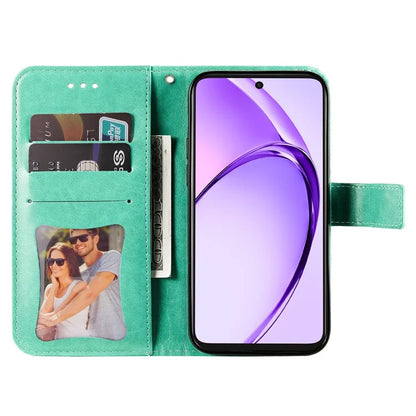 For Oppo A3x 4G / A3x 5G (India) Case PU Leather Wallet Floral Phone Cover Stand View