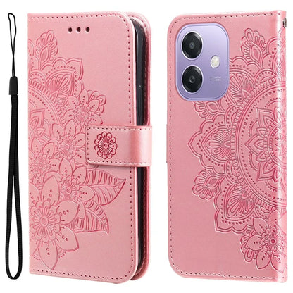 For Oppo A3x 4G / A3x 5G (India) Case PU Leather Wallet Floral Phone Cover Stand View