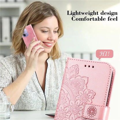 For Oppo A3x 4G / A3x 5G (India) Case PU Leather Wallet Floral Phone Cover Stand View