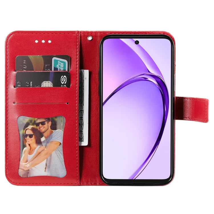 For Oppo A3x 4G / A3x 5G (India) Case PU Leather Wallet Floral Phone Cover Stand View