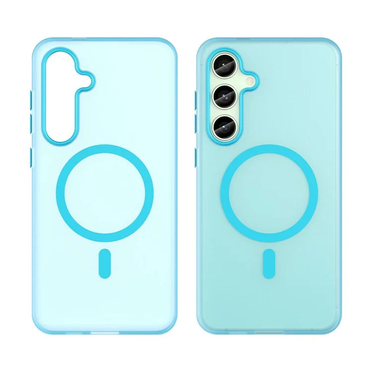 For Samsung Galaxy S24 FE Case Compatible with MagSafe TPU + PC Slim Matte Translucent Phone Cover