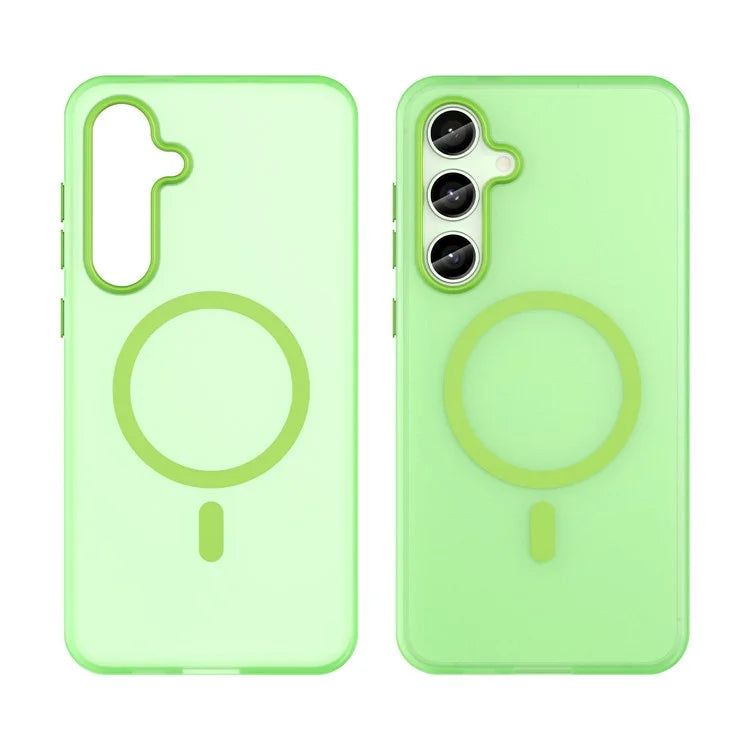 For Samsung Galaxy S24 FE Case Compatible with MagSafe TPU + PC Slim Matte Translucent Phone Cover