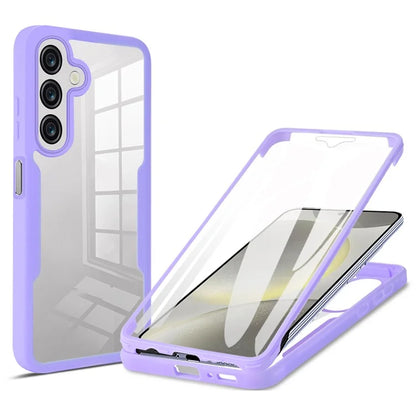 For Samsung Galaxy A16 5G Case Acrylic+TPU Clear Phone Cover with PET Screen Film