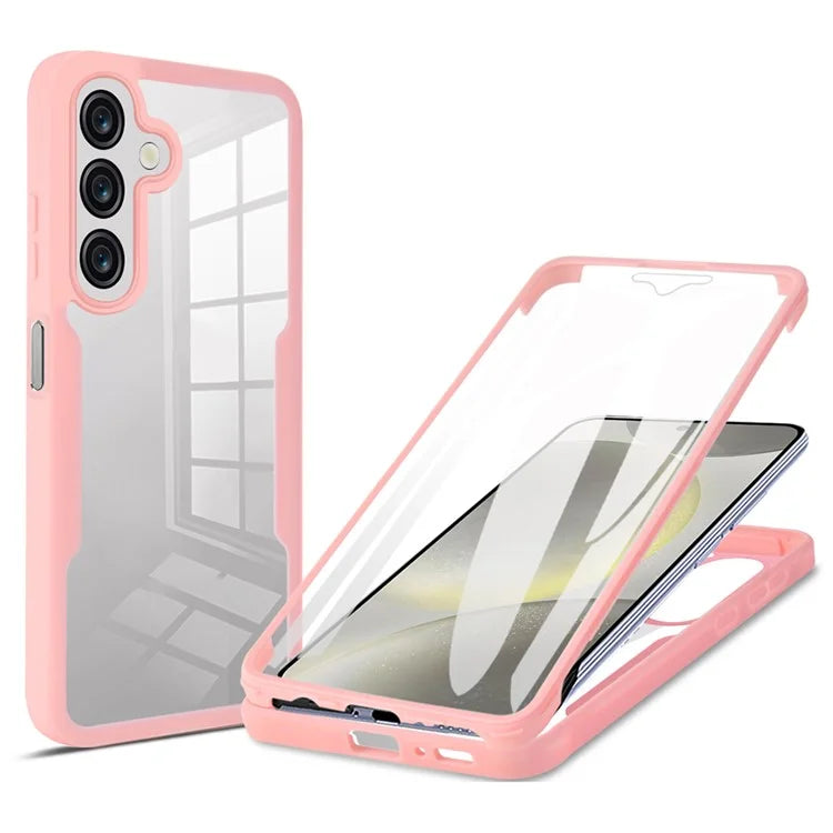 For Samsung Galaxy A16 5G Case Acrylic+TPU Clear Phone Cover with PET Screen Film