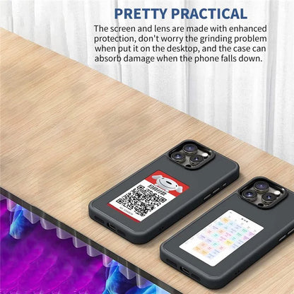 For iPhone 16 Pro E Ink Phone Cover 4-Color Display Pattern Customized Case