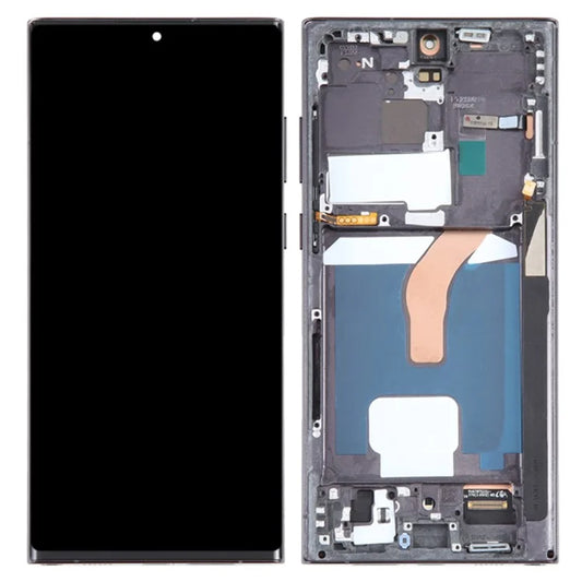 For Samsung Galaxy S22 Ultra 5G S908 Grade C OLED Screen and Digitizer Assembly + Frame (without Logo)