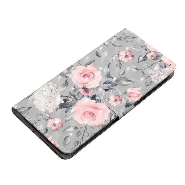 For Oppo A57 4G / A57 (2022) 5G / A77 5G Case 3D Pattern Printing Phone Leather Cover