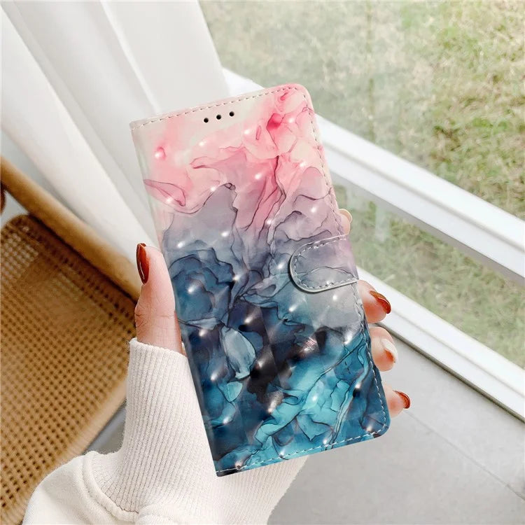 For Oppo A57 4G / A57 (2022) 5G / A77 5G Case 3D Pattern Printing Phone Leather Cover