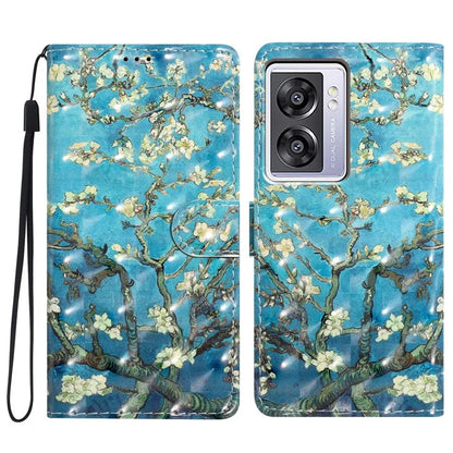 For Oppo A57 4G / A57 (2022) 5G / A77 5G Case 3D Pattern Printing Phone Leather Cover