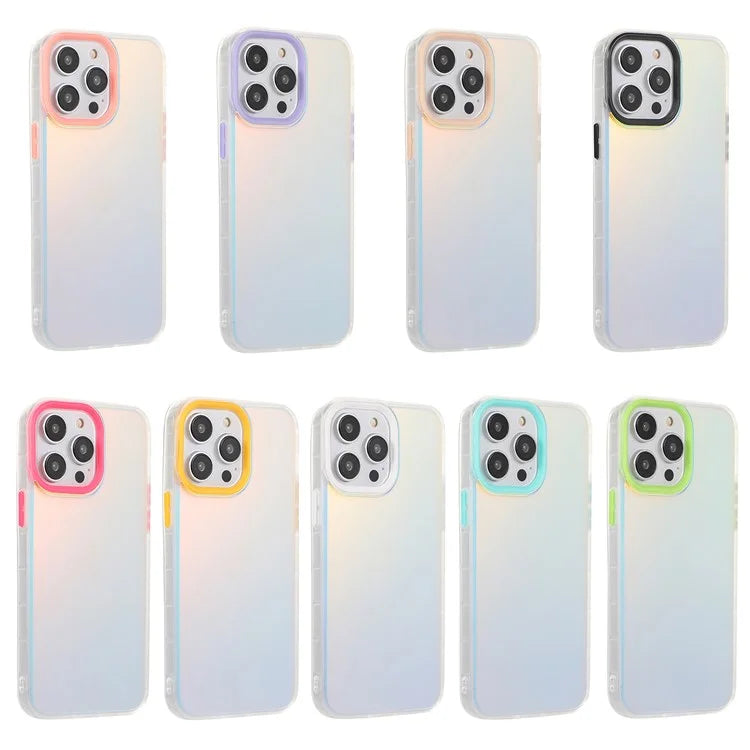 For iPhone 15 Pro Protective Case PC+TPU Laser Matte Phone Protector