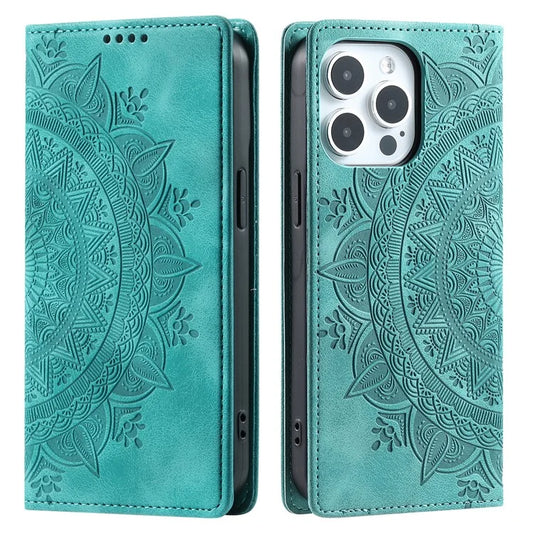 For iPhone 15 Pro Shockproof Phone Case PU Leather Magnetic Imprinted Stand Cover Wallet