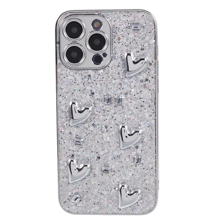 For iPhone 15 Pro TPU Phone Case 3D Epoxy Camera Protection Back Cover