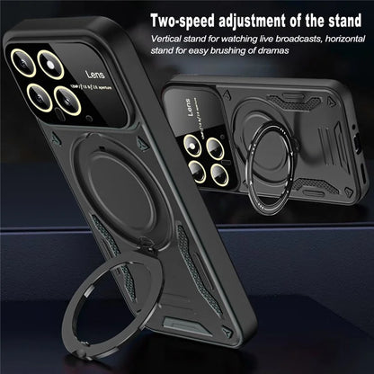 For Xiaomi 14 Case Magnetic Rotating Kickstand PC+TPU Phone Back Cover