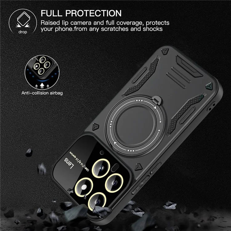 For Xiaomi 14 Case Magnetic Rotating Kickstand PC+TPU Phone Back Cover