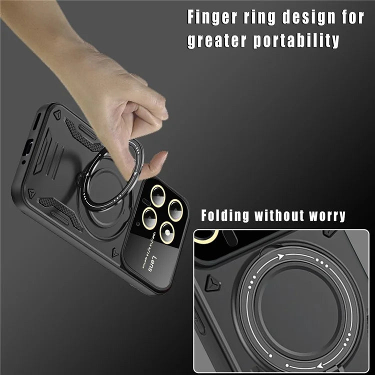 For Xiaomi 14 Case Magnetic Rotating Kickstand PC+TPU Phone Back Cover