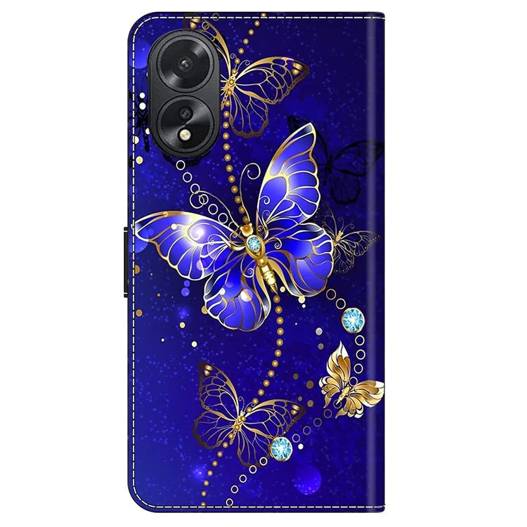 For Oppo A38 4G / A18 4G Leather Case 3D Pattern Printing Wallet Cover