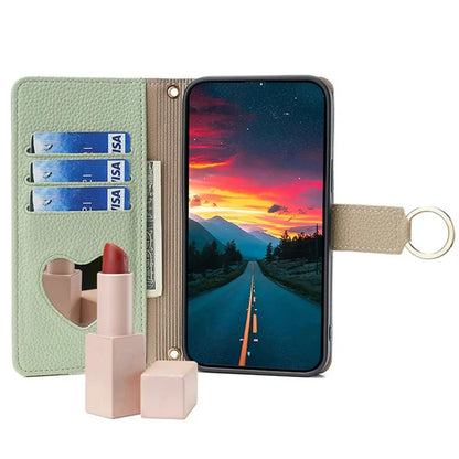 For vivo V29e (Global) 5G Case Zipper Pockets Leather Phone Cover with Strap