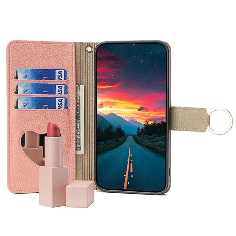 For vivo V29e (Global) 5G Case Zipper Pockets Leather Phone Cover with Strap