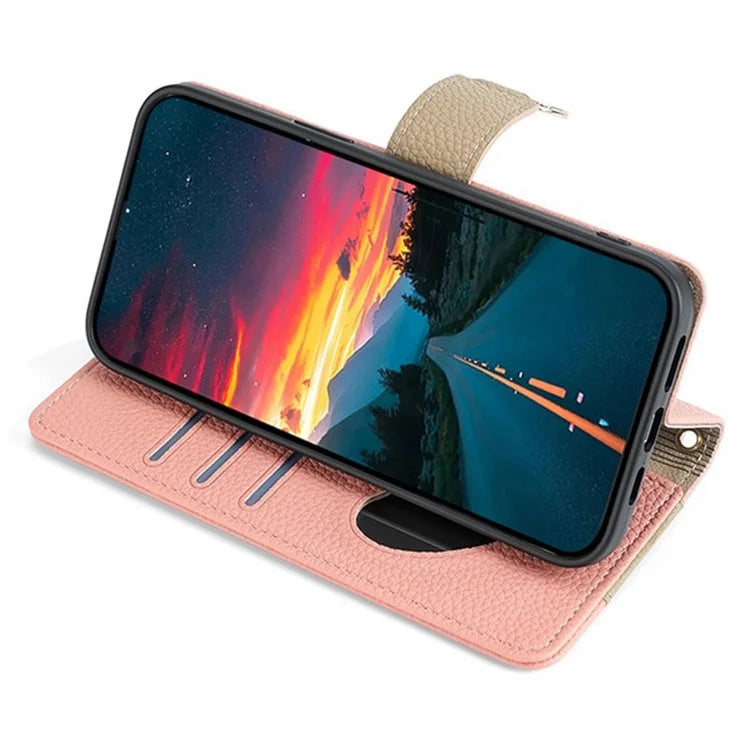 For vivo V29e (Global) 5G Case Zipper Pockets Leather Phone Cover with Strap