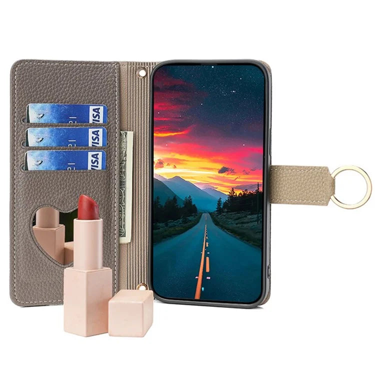 For vivo V29e (Global) 5G Case Zipper Pockets Leather Phone Cover with Strap