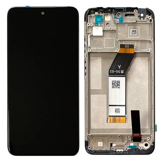 For Xiaomi Redmi 10 4G (2021) 21061119AG Grade C LCD Screen and Digitizer Assembly + Frame (without Logo)