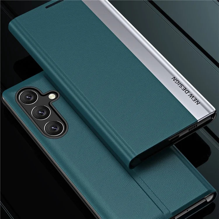 For Samsung Galaxy A35 5G Case PU Leather Flip Cover Electroplating Shockproof Case