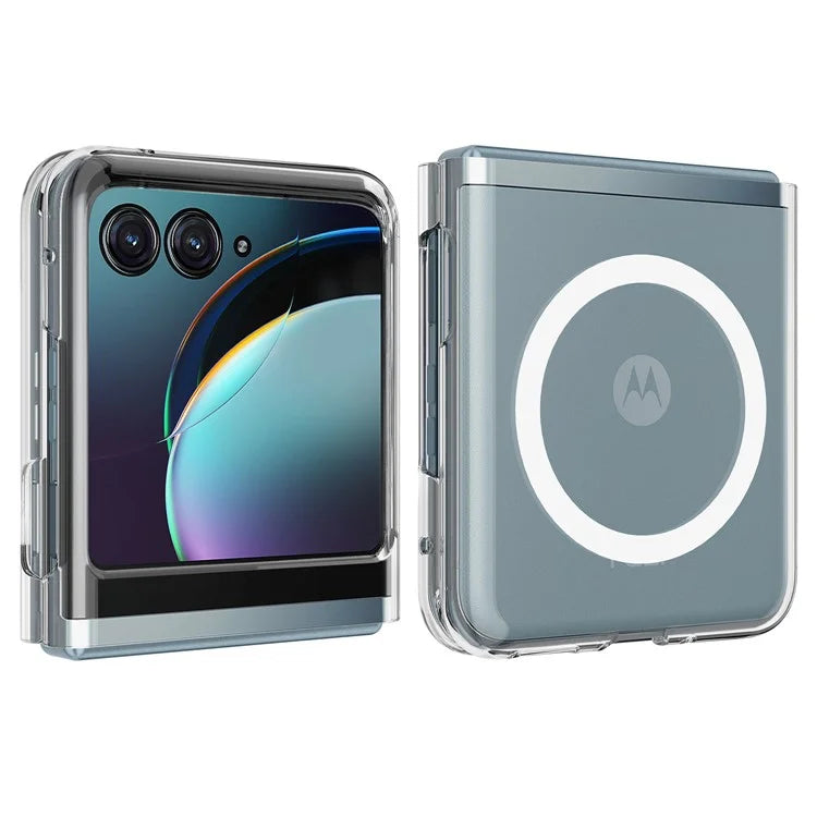 For Motorola Razr 40 Ultra 5G Magnetic Case Compatible with MagSafe Clear Acrylic Phone Cover