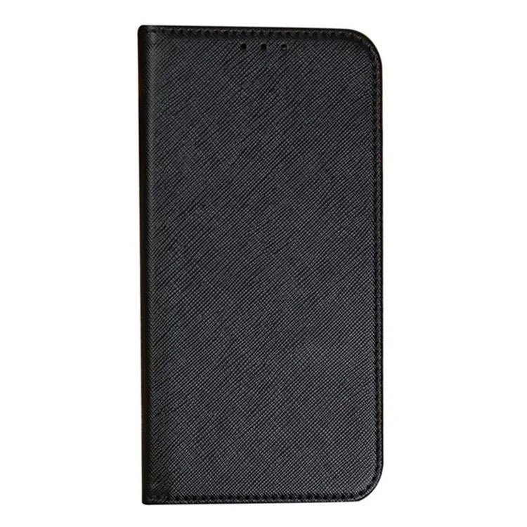 For Oppo A59 5G Cell Phone Case Magnetic Auto Closing Cross Texture PU Leather Wallet Cover