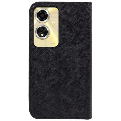 For Oppo A59 5G Cell Phone Case Magnetic Auto Closing Cross Texture PU Leather Wallet Cover