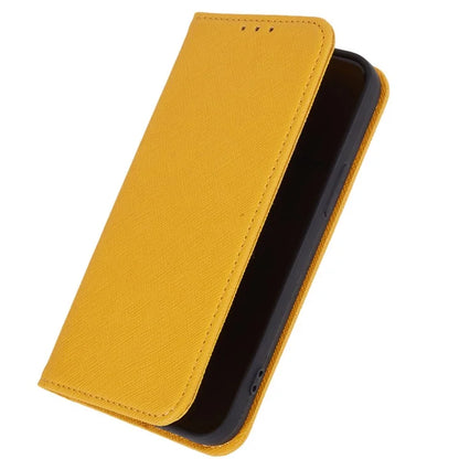 For Oppo A59 5G Cell Phone Case Magnetic Auto Closing Cross Texture PU Leather Wallet Cover