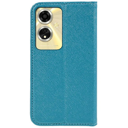 For Oppo A59 5G Cell Phone Case Magnetic Auto Closing Cross Texture PU Leather Wallet Cover