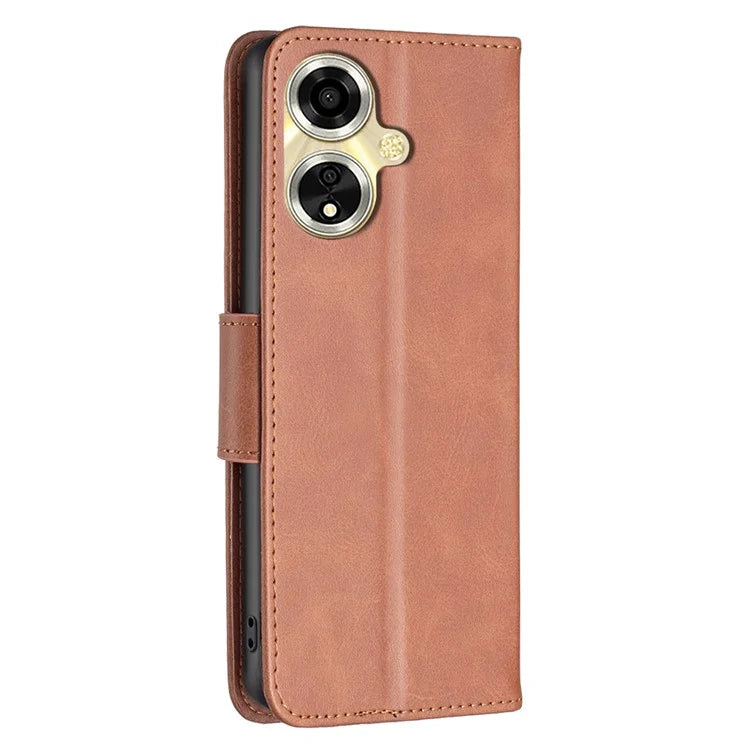 For Oppo A59 5G Case Leather Smooth Textured Stand Phone Cover