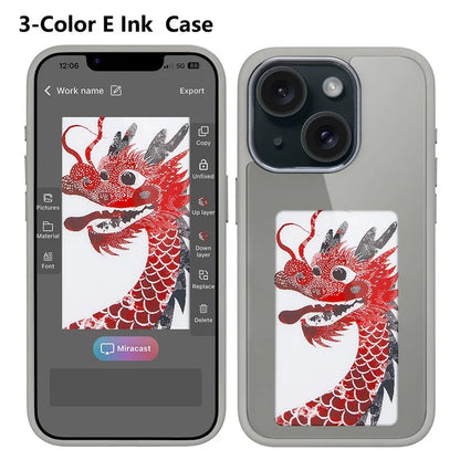 E Ink Screen Case for iPhone 14 / 13 Customizable with NFC