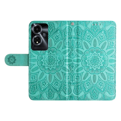 For Oppo A59 5G / A2m 5G Case Imprinted Sunflower Pattern Phone Wallet Cover