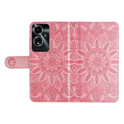 For Oppo A59 5G / A2m 5G Case Imprinted Sunflower Pattern Phone Wallet Cover