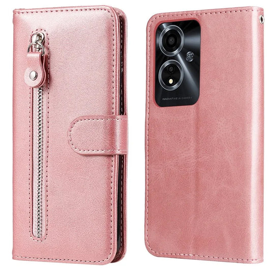 For Oppo A59 5G / A2m 5G Case Zipper Pocket Shockproof Phone Wallet Cover