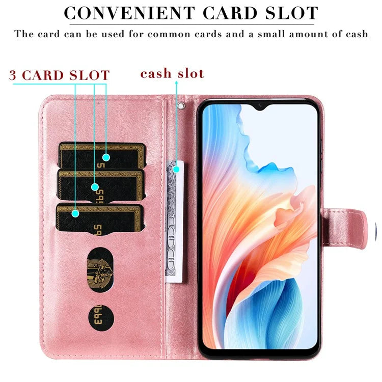 For Oppo A59 5G / A2m 5G Case Zipper Pocket Shockproof Phone Wallet Cover