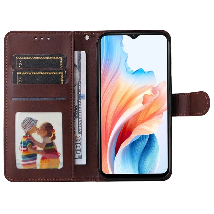 For Oppo A59 5G / A2m 5G Magnetic Phone Case Calf Texture Card Slots Cover