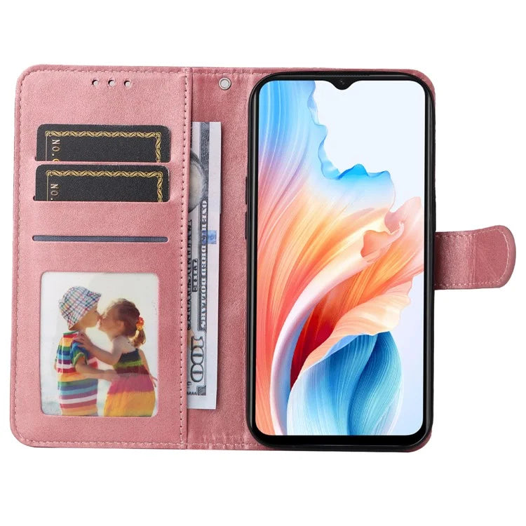 For Oppo A59 5G / A2m 5G Magnetic Phone Case Calf Texture Card Slots Cover