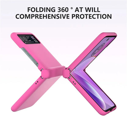 For Motorola Razr 40 5G Case Skin-Touch Hinge Protection Phone Cover