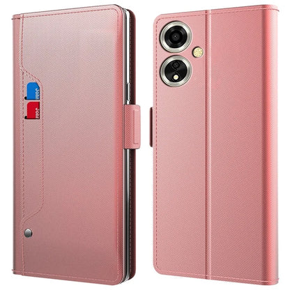 For Oppo A59 Shockproof Case Leather Flip Phone Cover with Mirror