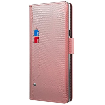 For Oppo A59 Shockproof Case Leather Flip Phone Cover with Mirror